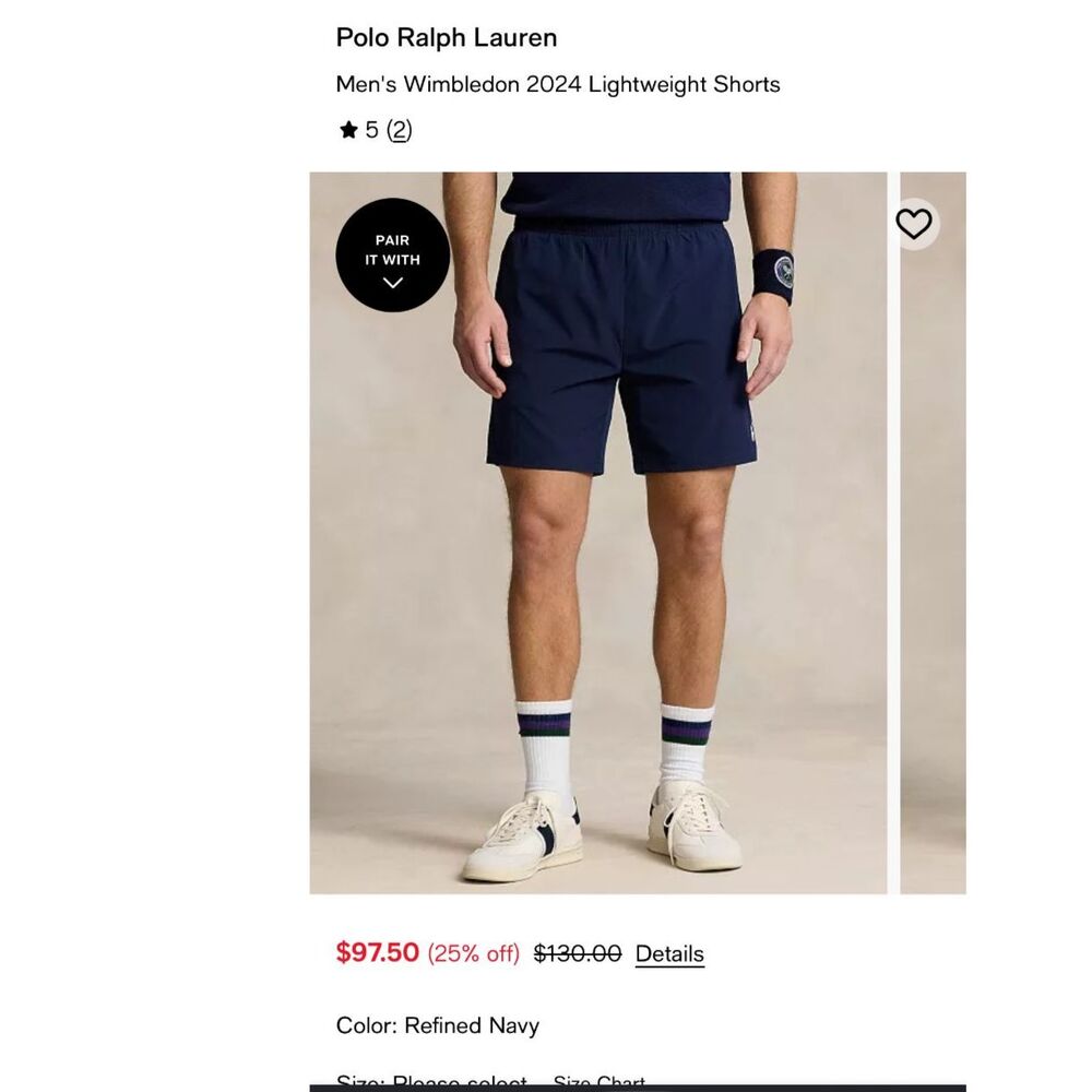 Polo-ralph-lauren Men's Navy and Black Shorts